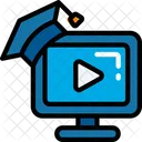 Curso De Grado En Video En Linea Aprendizaje Icono