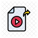 Video Datei Teilen Symbol