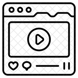 Vídeo de redes sociales  Icono
