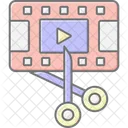 Video Editing Lineal Color Icon Icon