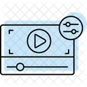 Video Edition Color Shadow Thinline Icon Icon