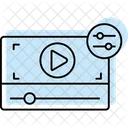 Video Edition Color Shadow Thinline Icon Icon