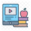 Video Education Video Learning E Learning Icon