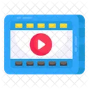 Video Por Internet Video En Linea Transmision De Video Icono