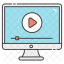 Reproduccion De Video Transmision De Video Video En Linea Icono