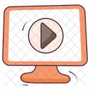 Reproduccion De Video Transmision De Video Video En Linea Icon