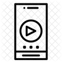 Vídeo en la pantalla del teléfono móvil  Icono