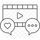 Video Engagement Thinline Icon Icon