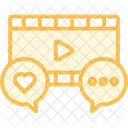 Video Engagement Duotone Line Icon Icon