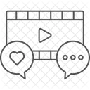 Video Engagement Thinline Icon Icon