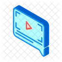 Video Review Isometric Icon