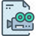 Video File Paper Icon