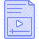 Video Format Duotone Line Icon Icon