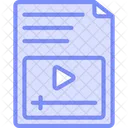 Video Format Duotone Line Icon Icon
