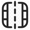 Outline Video Frame Cut Icon