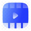 Video Frame Play Horizontal Sound Waves Sound Bar Icon