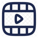 Video Frame Play Horizontal Video Frame Icon