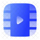 Video Frame Play Vertical Sound Waves Sound Bar Icon