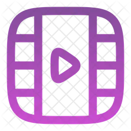 Video Frame Play Vertical  Icon