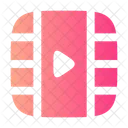 Video Frame Play Vertical Icon