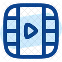 Video Frame Play Vertical Icon