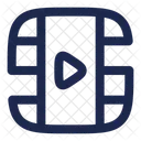 Video Frame Play Vertical Icon