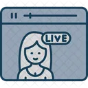 Video Live Live Streaming Icon