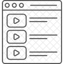 Videoinhalt Thinline Symbol Symbol