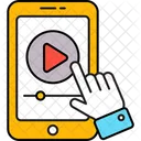 Videoklick Benutzeroberflache Fingerberuhrung Symbol