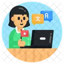 Video Language Learning  Icon