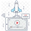 Video Startup Rocket Launcher Media Launcher Icon
