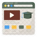 Online Lecture Video Lesson Video Lecture Icon
