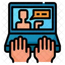 Elearning Video Conference Icon
