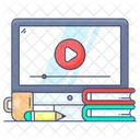 Video Learning Online Tutorial Online Video Icon