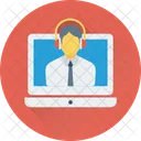 Video Lecture Chat Icon