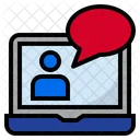 Videolernen Videochat Videoanruf Symbol