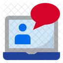 Videolernen Videochat Videoanruf Symbol