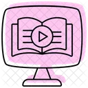 Video Lessons Color Shadow Thinline Icon Icon