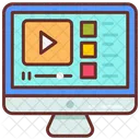 Video Lesson Video Class Online Training Icon