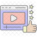 Video Likes Lineal Color Icon Icon