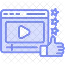 Video Likes Duotone Line Icon Icon