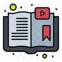 Livro De Video Aprendizagem De Video E Book Icon