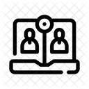 Videollamada Pantalla Computadora Portatil Icono