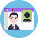 Videollamada Streaming Video Chat Icono