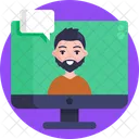 Videollamada Streaming Video Chat Icono