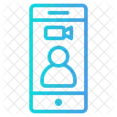 Videollamada En Linea Movil Icono