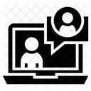 Videollamada Llamada En Vivo Computadora Portatil Icono