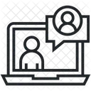 Videollamada Llamada En Vivo Computadora Portatil Icono