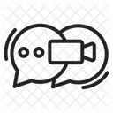 Videollamada En Linea Comunicacion Icono