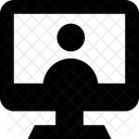 Video Llamada Monitor Icono